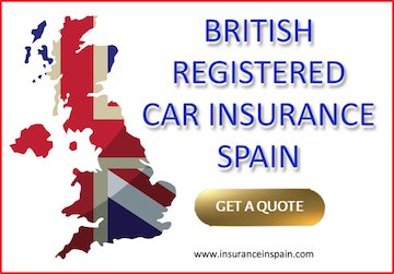 Map of the United Kingdom advertising British plated car insurance in Spain by www.insuranceinspain.com