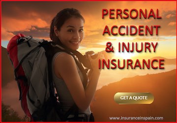 Young woman trekking over the mountain in the sunset promoting personal accident and injury in Spain for www.insuranceinspain.com