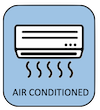 icon showing Air-conditioned accommodation for dogs