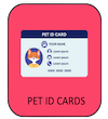 Icon showing a pet i.d card